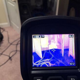 Thermal Imaging Device used to detect indoor moisture levels with infrared technology