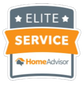 Home Advisor elite service badge showing the morristown mold has provided numerous jobs online with excellent customer satisfaction